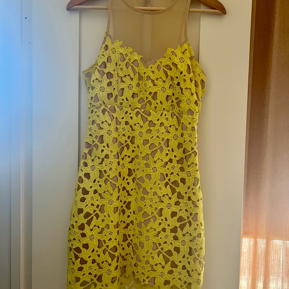 Lovers + Friends Yellow Mini Dress